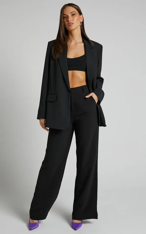 Showpo Bonnie Pants 8211 High Waisted Tailored Wide Leg Pants In Black Women Curve Clothes Showpo Bonnie Pants 8211 High Waisted Tailored Wide Leg Pants In Black Women Curve Clothes