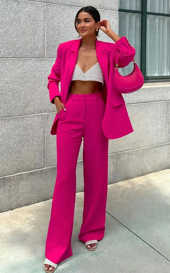 Showpo Bonnie Pants 8211 High Waisted Tailored Wide Leg Pants In Pink Women Curve Clothes Showpo Bonnie Pants 8211 High Waisted Tailored Wide Leg Pants In Pink Women Curve Clothes