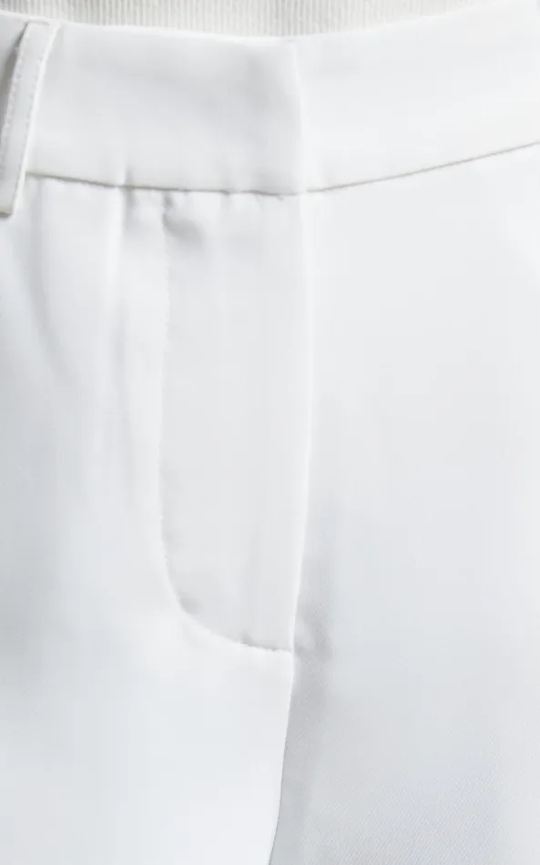 Showpo Bonnie Pants 8211 High Waisted Tailored Wide Leg Pants In White Women Curve Clothes