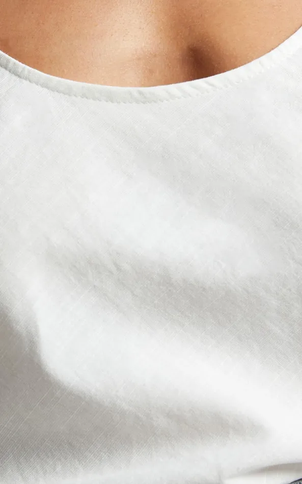 Showpo Bonnie Top 8211 Tie Strap Scoop Neck Cami In White Women Tops