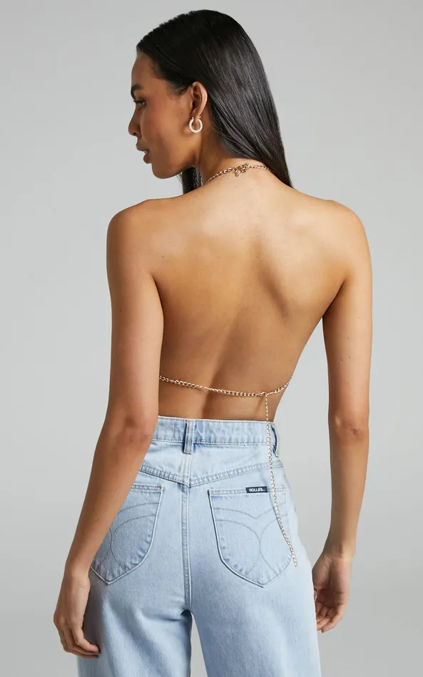 Showpo Bowie Mesh Crop Top In WhiteGold Women Tops
