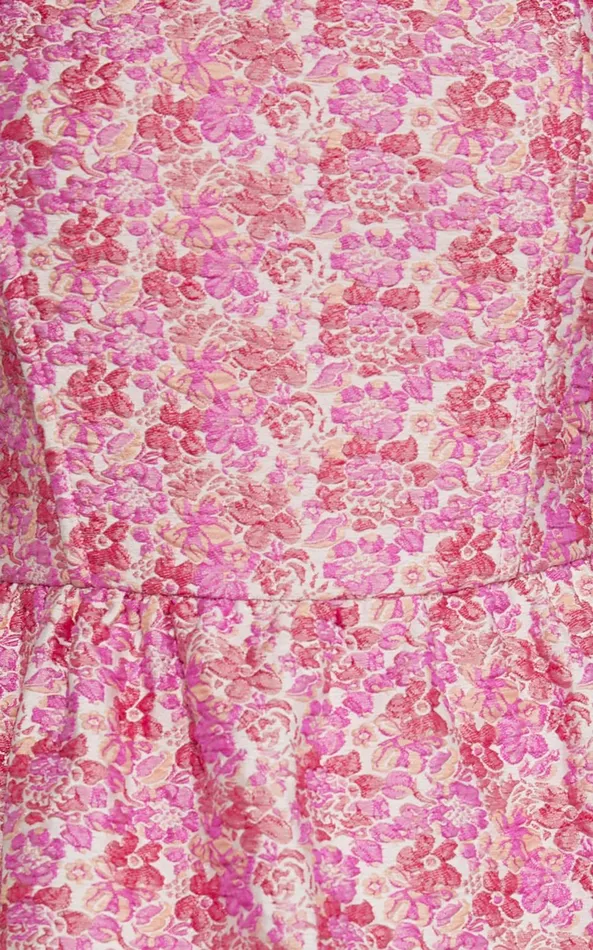 Showpo Brailey Mae Mini Dress 8211 Strapless Tiered Dress In Pink Floral Women Dresses