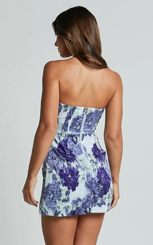 Showpo Brailey Mini Dress 8211 Strapless Dress In Wisteria Women Dresses
