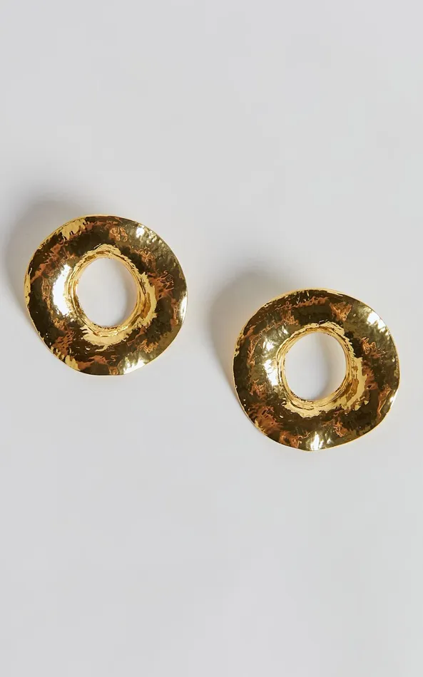 Showpo Breann Statement Earrings In Gold Women Earrings