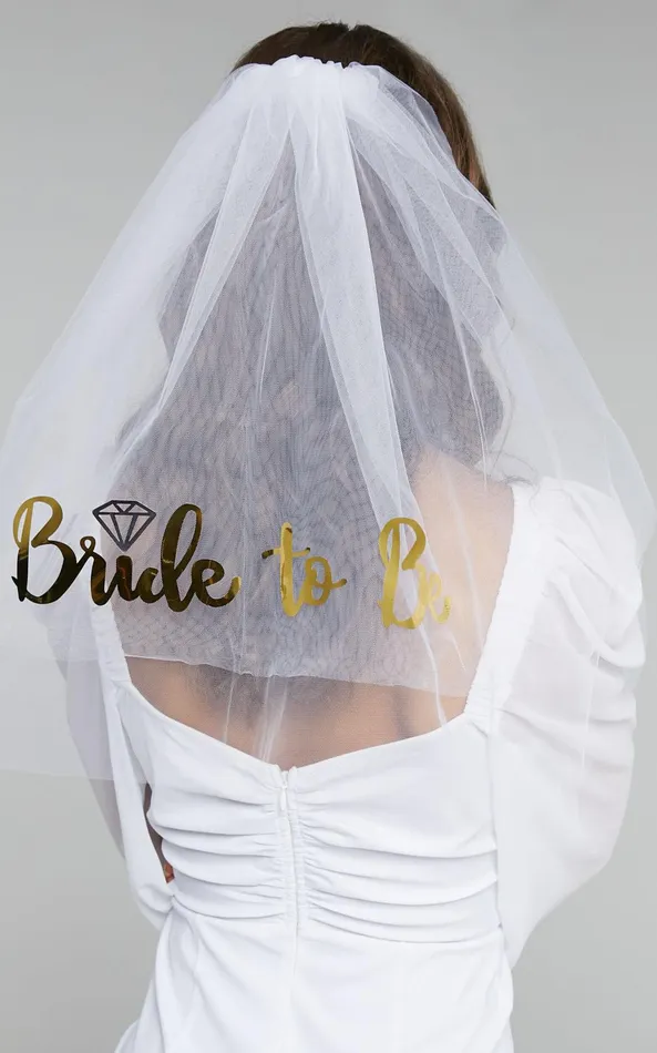 Showpo Bride To Be Veil In White Women Hair