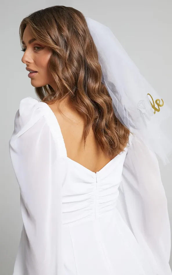 Showpo Bride To Be Veil In White Women Hair