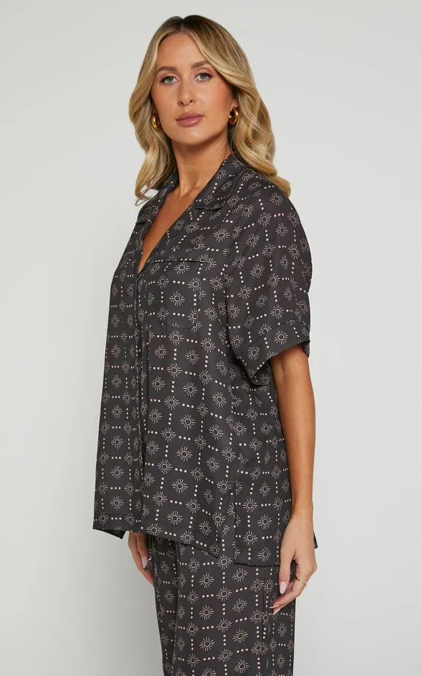 Showpo Brunita Shirt 8211 Relaxed Short Sleeve Shirt In Sol De Cruz Women Curve Clothes