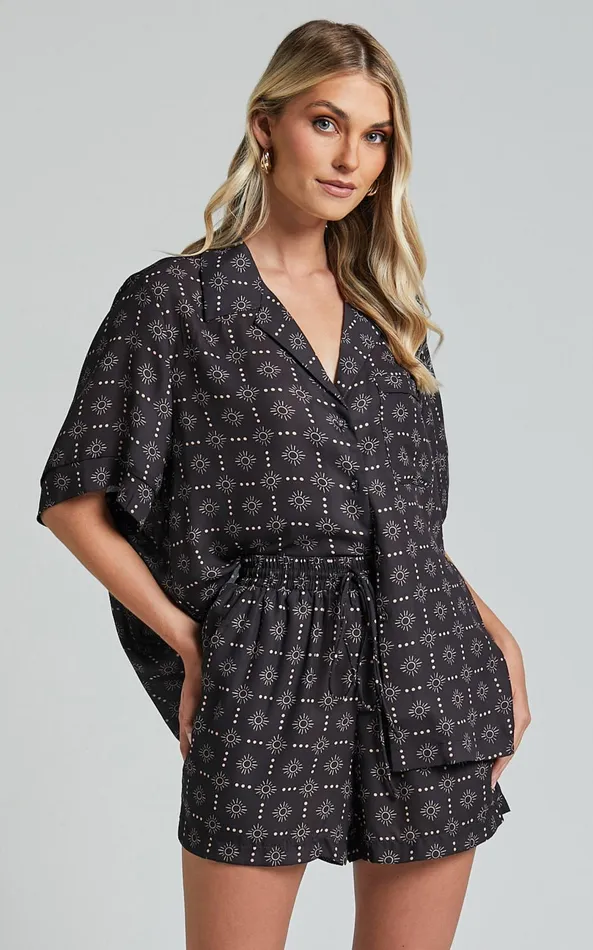 Showpo Brunita Shirt 8211 Relaxed Short Sleeve Shirt In Sol De Cruz Women Curve Clothes