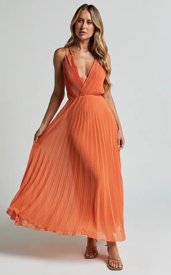 Showpo Brylee Midi Dress 8211 Satin Pleated Wrap Dress In Orange Women Dresses Showpo Brylee Midi Dress 8211 Satin Pleated Wrap Dress In Orange Women Dresses