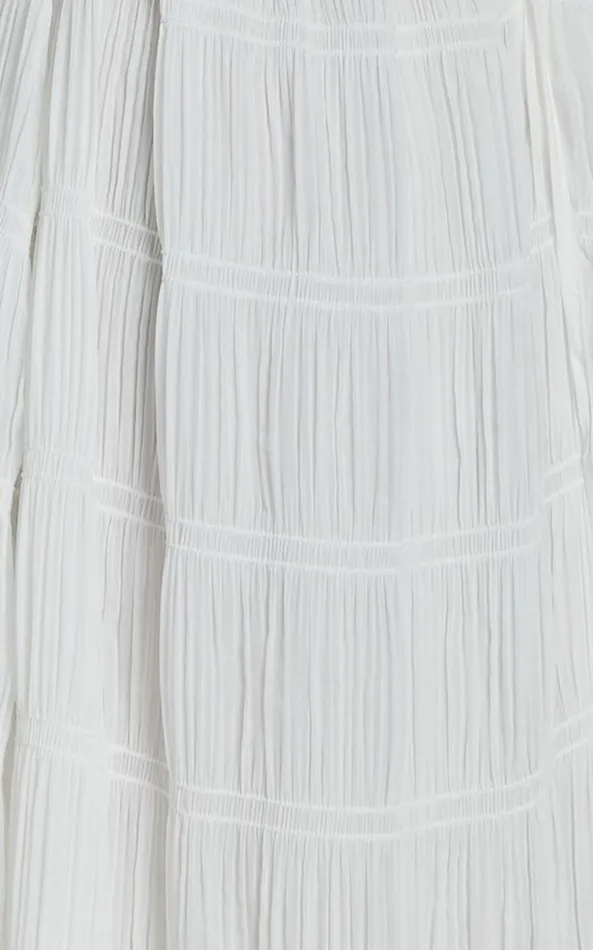 Showpo Cade Maxi Dress 8211 High Neck Sleeveless A Line Dress In White Women Dresses
