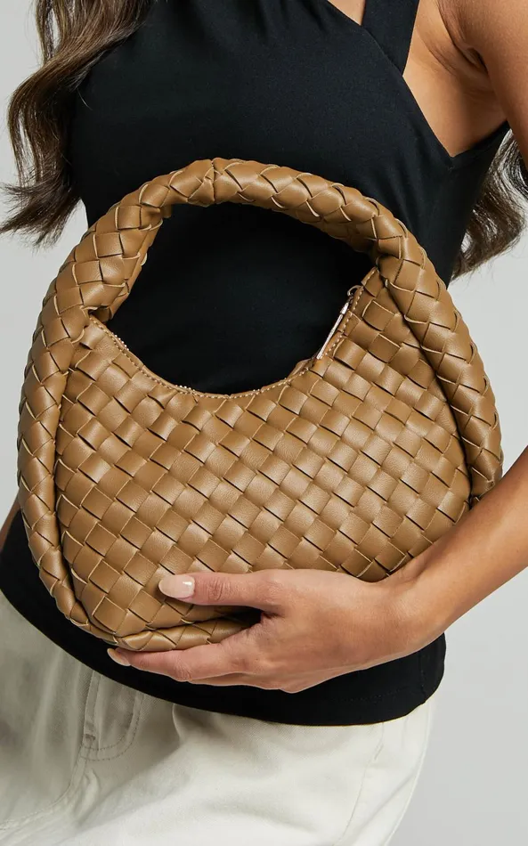 Showpo Cairo Bag 8211 Quilted Shoulder Bag In Brown Women Bags