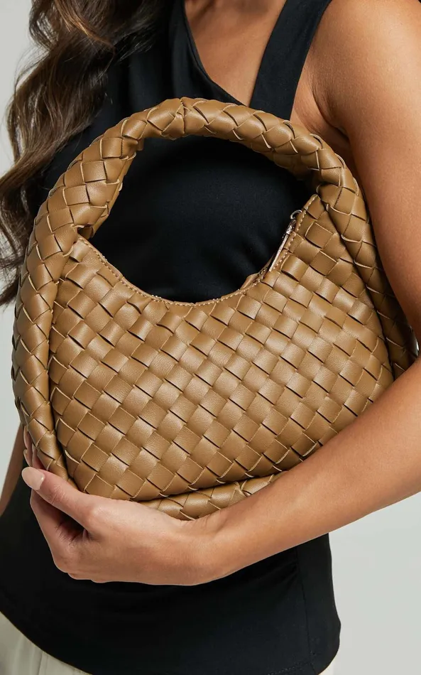 Showpo Cairo Bag 8211 Quilted Shoulder Bag In Brown Women Bags