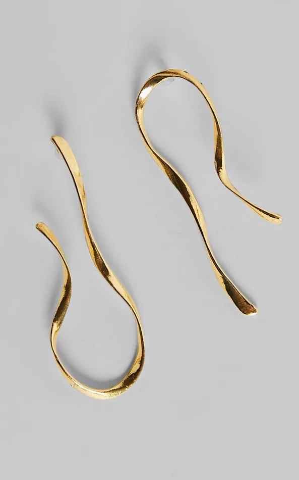 Showpo Caleb Drop Earrings In Gold Women Earrings