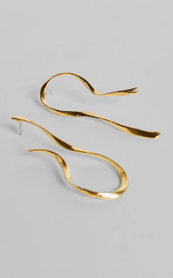 Showpo Caleb Drop Earrings In Gold Women Earrings