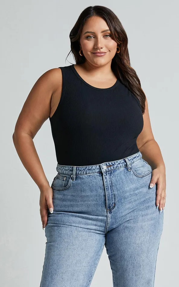Showpo Can039t You Tell Top 8211 Ribbed Tank Top In Black Women Basics