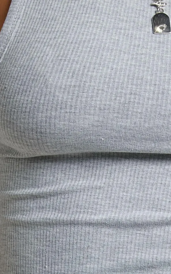 Showpo Can039t You Tell Top 8211 Ribbed Tank Top In Grey Women Basics