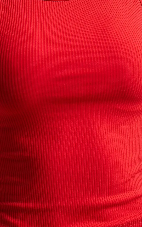 Showpo Can039t You Tell Top 8211 Ribbed Tank Top In Red Women Basics