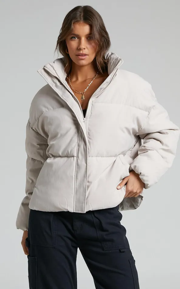 Showpo Candice Jacket 8211 Oversized Puffer Jacket In Beige Women Jackets and Coats Showpo Candice Jacket 8211 Oversized Puffer Jacket In Beige Women Jackets and Coats