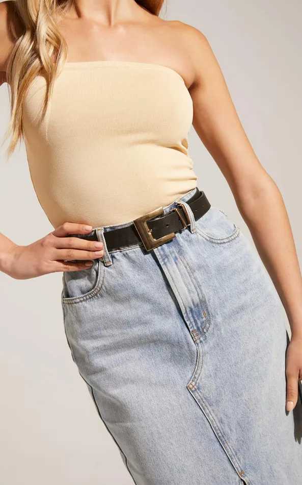 Showpo Carah Belt In Black Women Belts