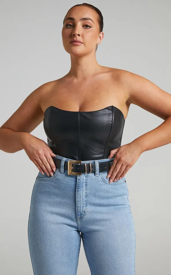Showpo Carah Belt In Black Women Belts