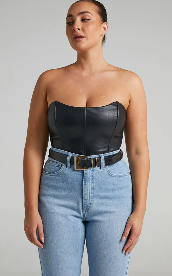 Showpo Carah Belt In Black Women Belts