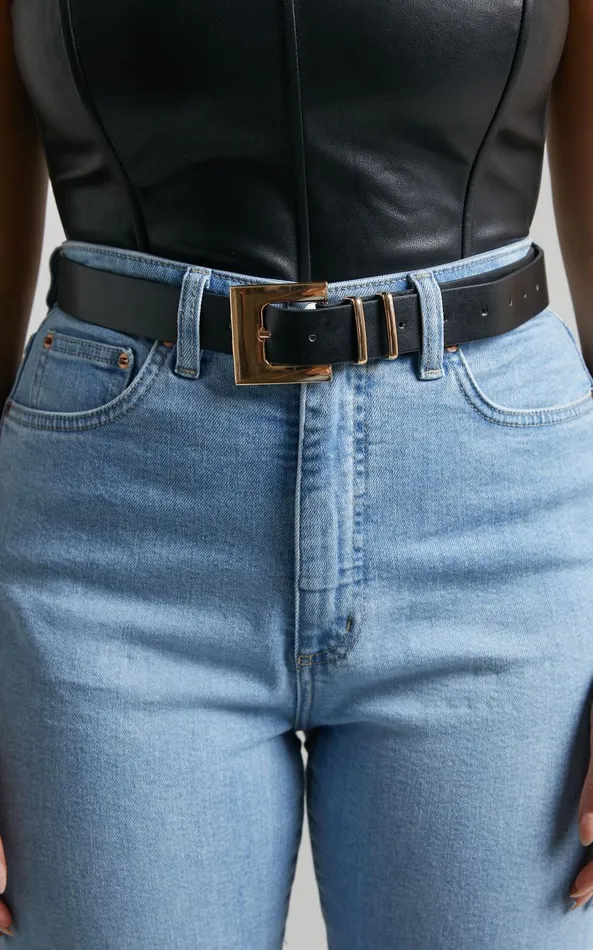 Showpo Carah Belt In Black Women Belts
