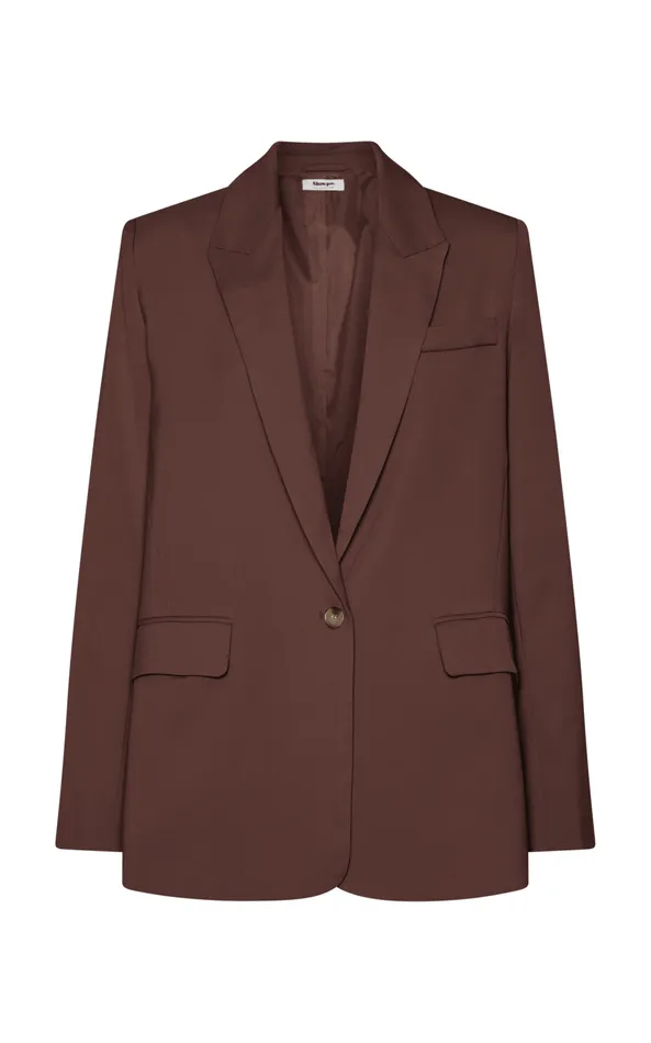 Showpo Caralina Blazer 8211 Oversized Single Breasted Blazer In Chocolate Women Jackets and Coats