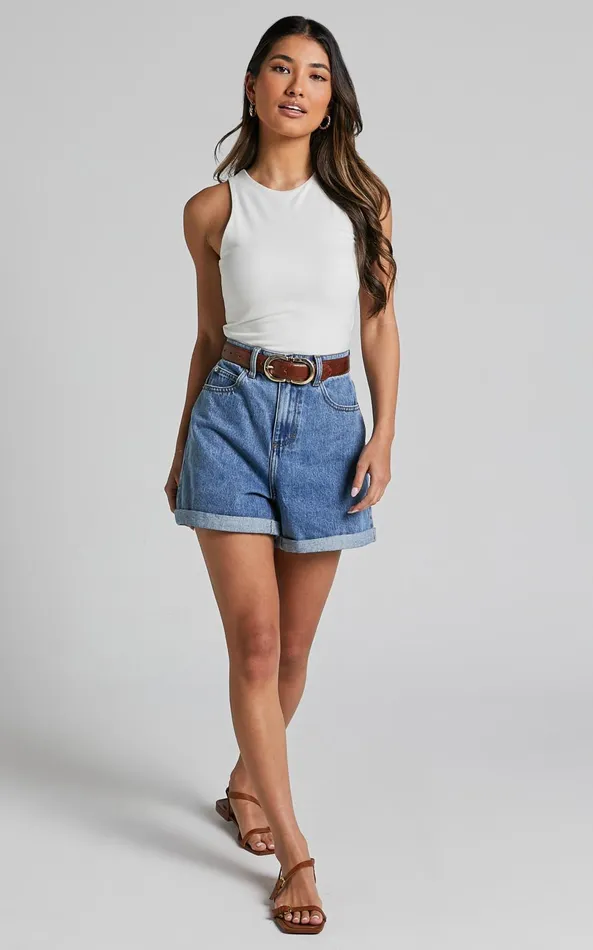 Showpo Cardella Tank 8211 Jersey Long Line Scoop Neck Top In White Women Curve Clothes