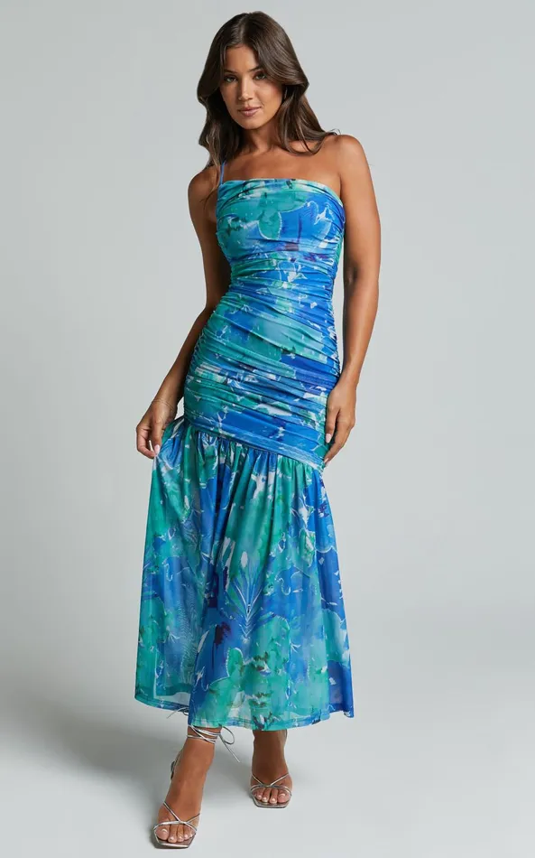 Showpo Carlyn Midi Dress 8211 One Shoulder Ruched Dropped Waist Dress In Green Women Dresses Showpo Carlyn Midi Dress 8211 One Shoulder Ruched Dropped Waist Dress In Green Women Dresses