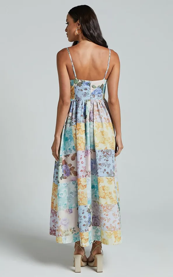 Showpo Carolynne Midi Dress 8211 Strappy Empire Waist Dress In Vintage Floral Women Dresses