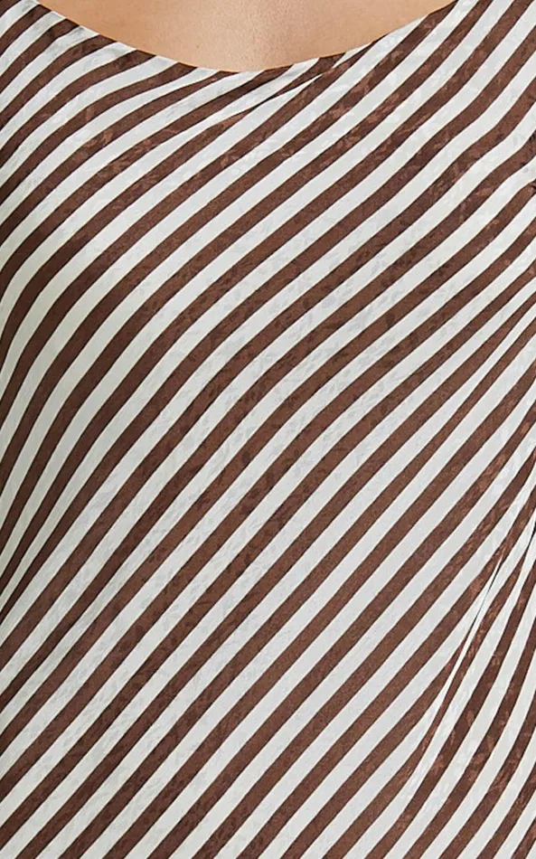 Showpo Cassamra Mini Dress 8211 Cowl Back Tie Strap Dress In Chocolate Women Dresses