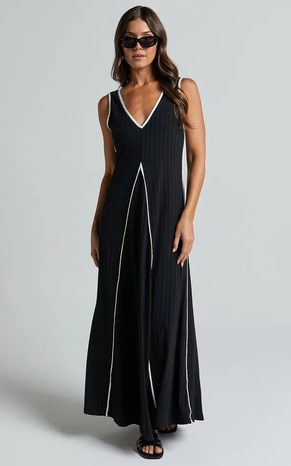 Showpo Cathleen Midi Dress 8211 Ribbed Sleeveless Low Back Dress In Black Women Dresses Showpo Cathleen Midi Dress 8211 Ribbed Sleeveless Low Back Dress In Black Women Dresses