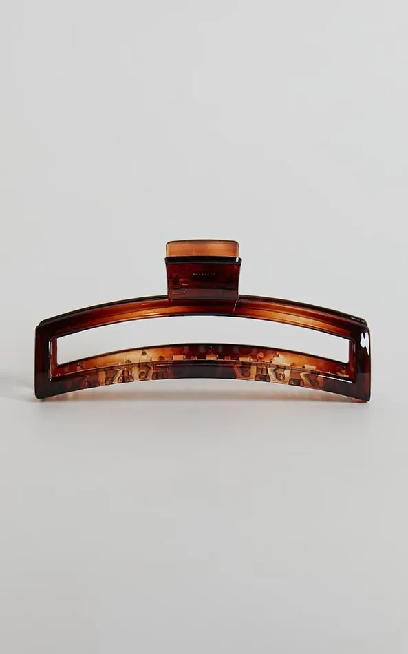 Showpo Cece Hair Clip 8211 Thin Rectangle Clip In Tort Women Hair