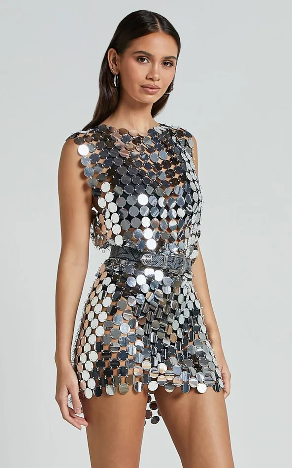 Showpo Cece Mini Skirt 8211 Circle Sequin Bodycon Skirt In Silver Women Skirts Showpo Cece Mini Skirt 8211 Circle Sequin Bodycon Skirt In Silver Women Skirts