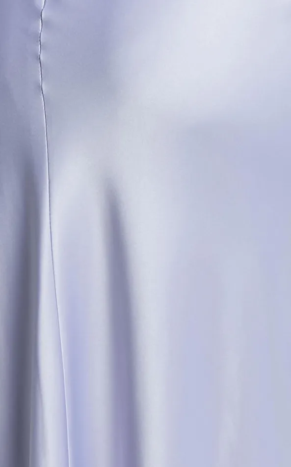 Showpo Cecilia Midi Dress 8211 Cowl Neck Satin Bias Cut Dress In Lilac Women Dresses