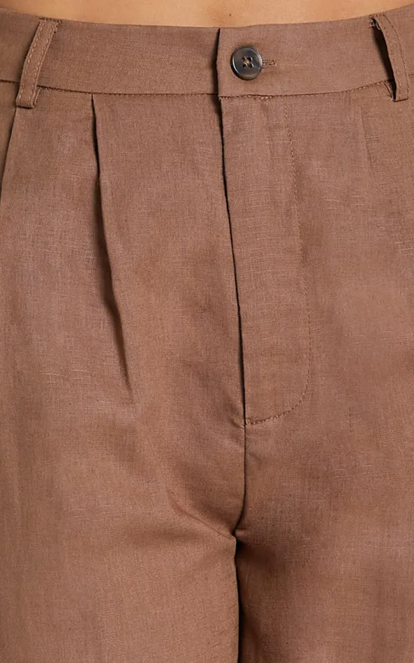 Showpo Celenia Pants 8211 High Waisted Wide Leg Pants In Tobacco Women Pants