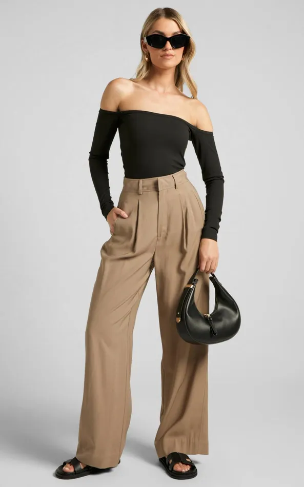 Showpo Celerina Top 8211 Off The Shoulder Straight Neck Long Sleeve In Black Women Basics Showpo Celerina Top 8211 Off The Shoulder Straight Neck Long Sleeve In Black Women Basics