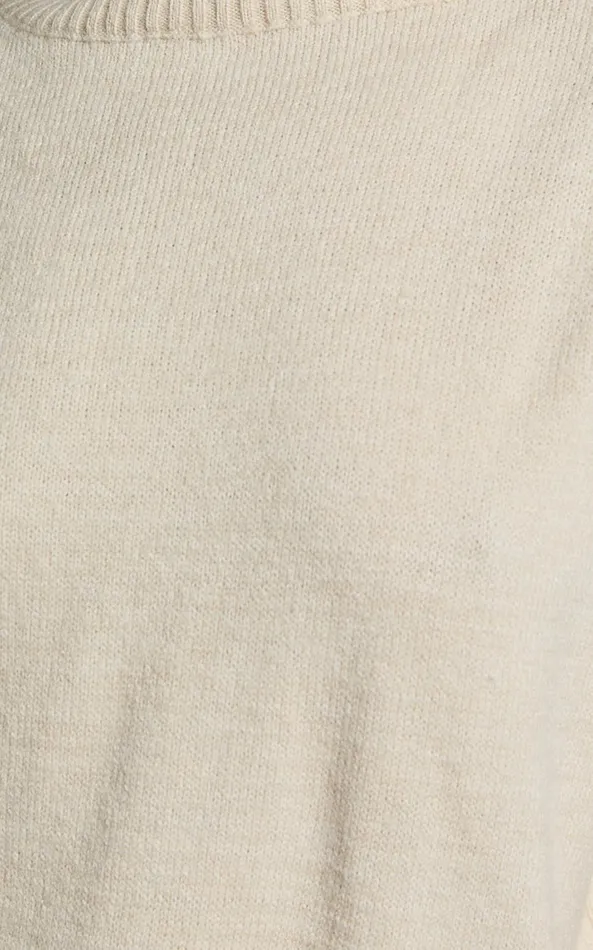 Showpo Cera Jumper 8211 High Neck Contrast Seam Stitch Detail Knit Jumper In Sand Women Knitwear
