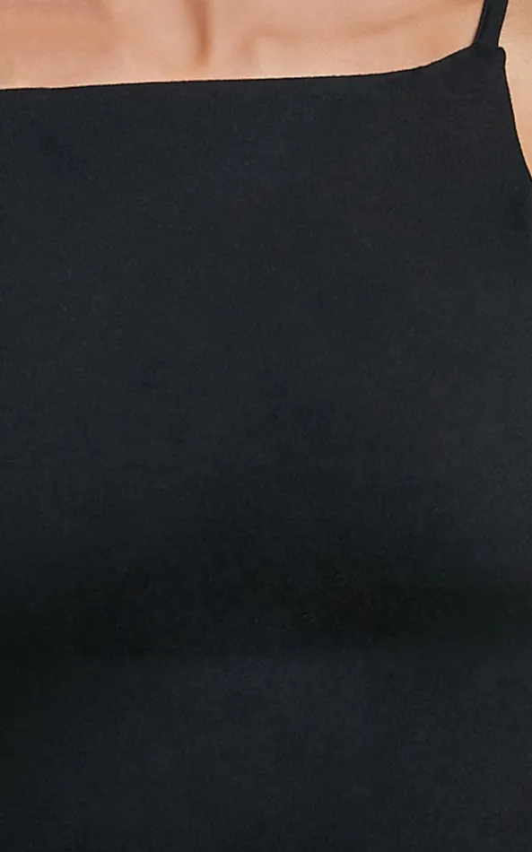 Showpo Cherita Top 8211 Boat Neck Thin Strap Cami Top In Black Women Tops