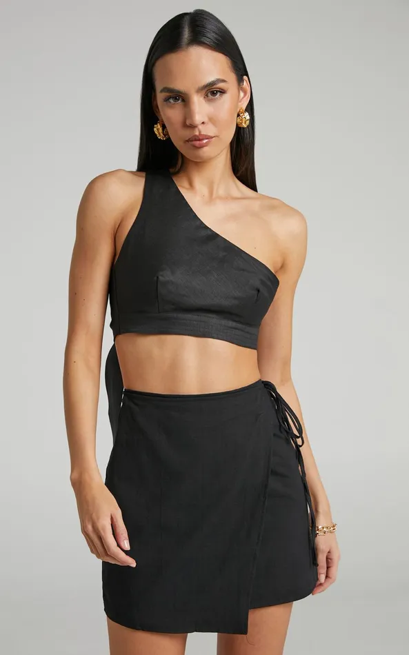 Showpo Chevy Mini Skirt 8211 Wrap Skirt In Black Women Skirts
