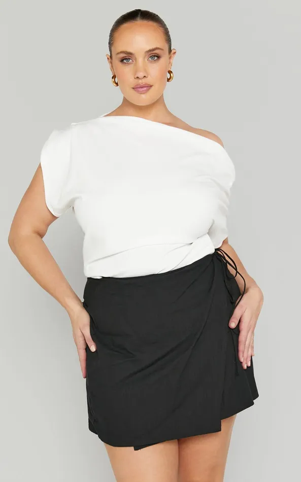 Showpo Chevy Mini Skirt 8211 Wrap Skirt In Black Women Skirts
