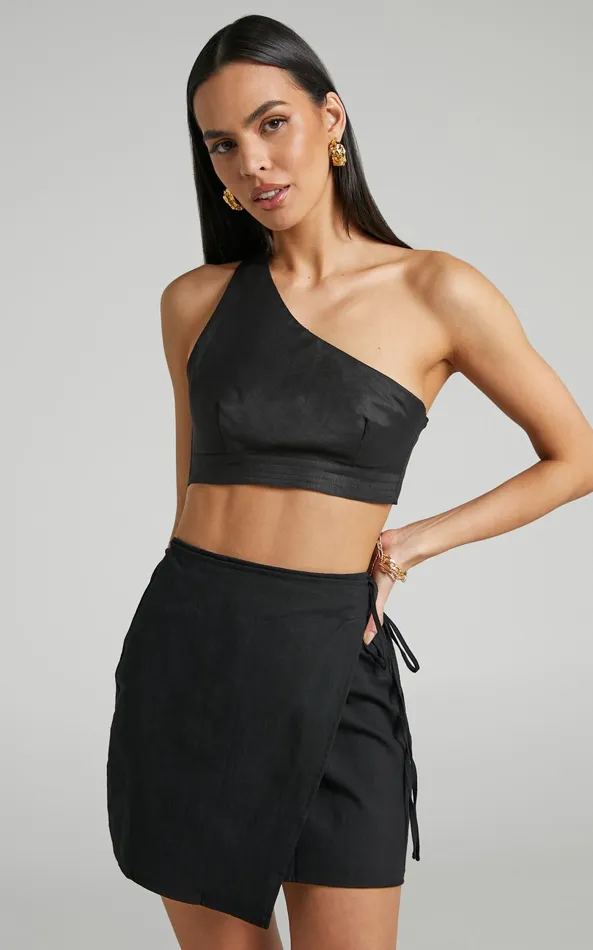 Showpo Chevy Mini Skirt 8211 Wrap Skirt In Black Women Skirts