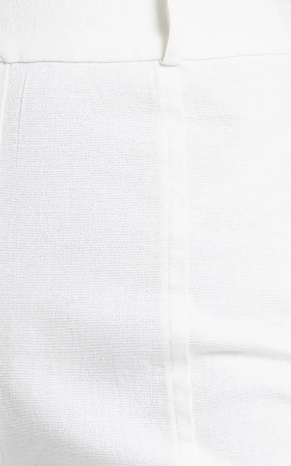 Showpo Chielo Pants 8211 High Rise Fit And Flare Pants In White Women Curve Clothes