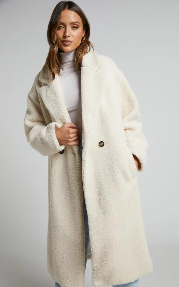 Showpo Cielito Coatigan 8211 Longline Coatigan In Cream Women Jackets and Coats