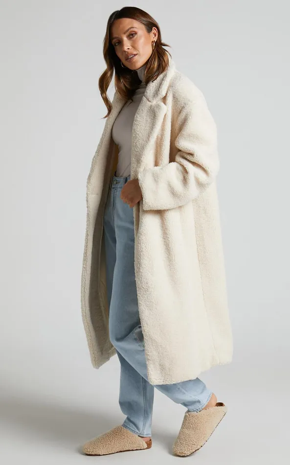 Showpo Cielito Coatigan 8211 Longline Coatigan In Cream Women Jackets and Coats
