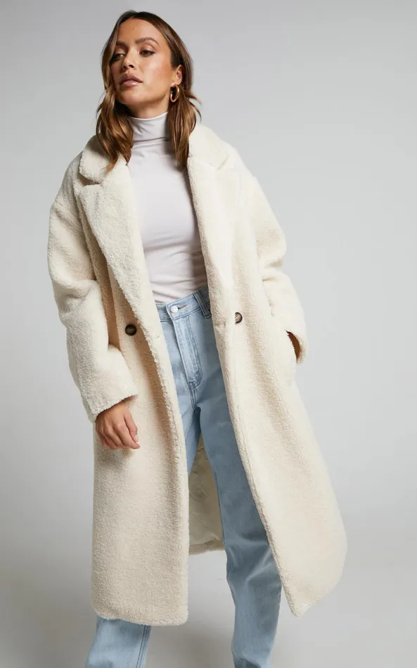 Showpo Cielito Coatigan 8211 Longline Coatigan In Cream Women Jackets and Coats
