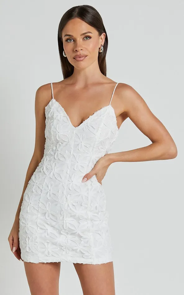 Showpo Clarissa Mini Dress 8211 Strappy V Neck Bodycon Dress In White Women Dresses Showpo Clarissa Mini Dress 8211 Strappy V Neck Bodycon Dress In White Women Dresses