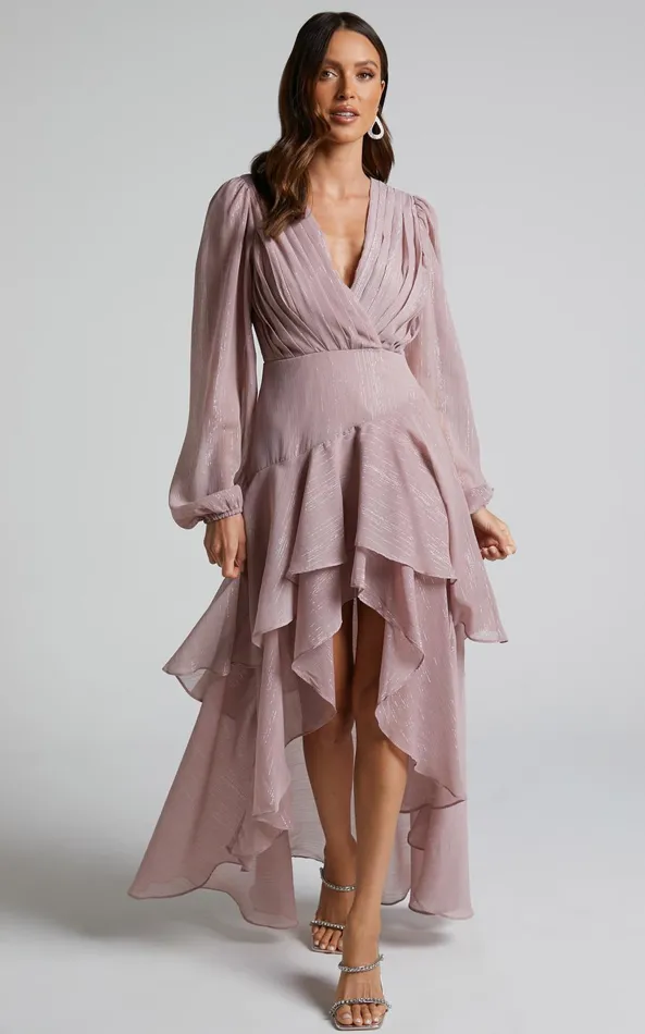 Showpo Claudita Midi Dress 8211 Long Sleeve High Low Hem Dress In Dusty Rose Women Curve Clothes Showpo Claudita Midi Dress 8211 Long Sleeve High Low Hem Dress In Dusty Rose Women Curve Clothes