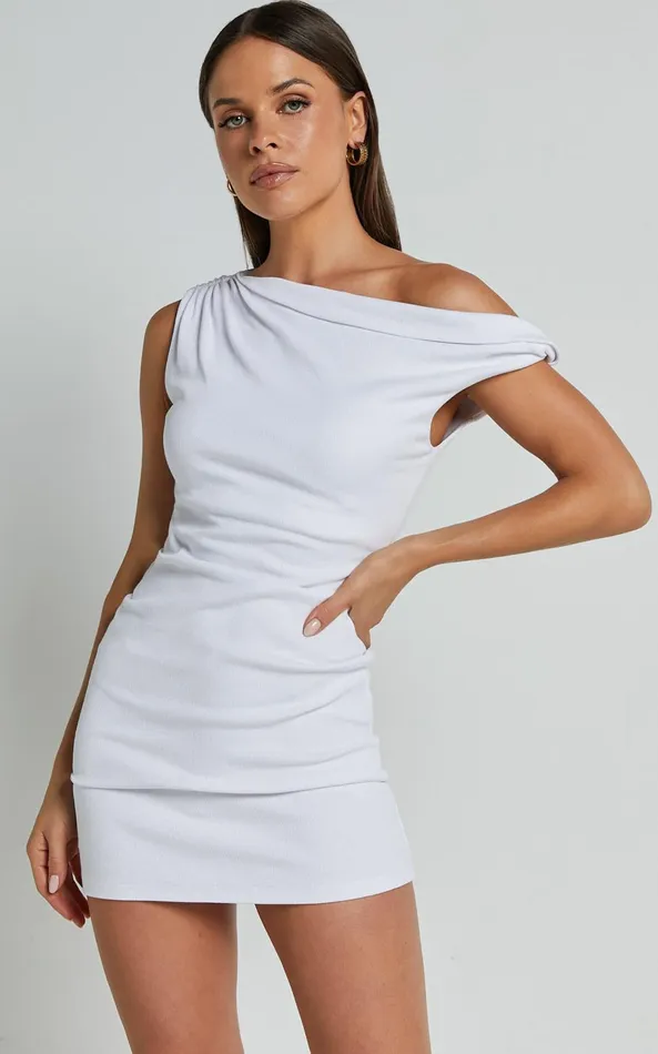 Showpo Clementine Mini Dress 8211 Ribbed Off Shoulder Bodycon Dress In White Women Dresses Showpo Clementine Mini Dress 8211 Ribbed Off Shoulder Bodycon Dress In White Women Dresses