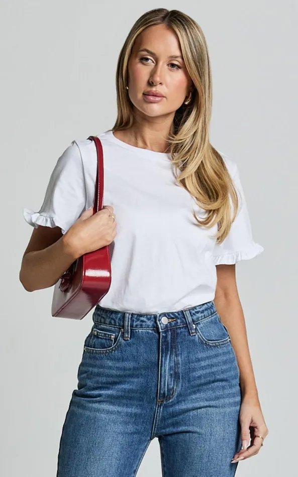 Showpo Closer To Home Tee 8211 Ruffle Sleeve Tee In White Women Curve Clothes Showpo Closer To Home Tee 8211 Ruffle Sleeve Tee In White Women Curve Clothes